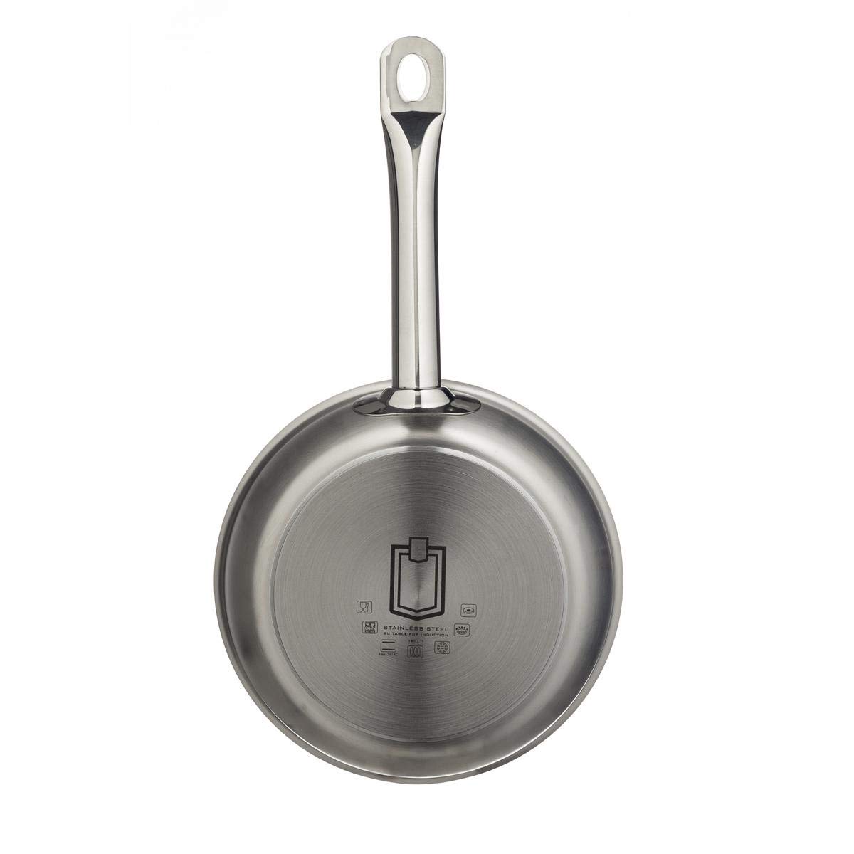 Сковорідка METRO Professional глибока, з нержавіючої сталі, діаметр 28 см, висота 9 см, без покриття, для індукції, підходить для духовки, фото №2