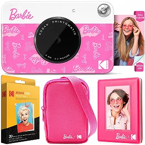 Цифровая фотокамера мгновенной печати Kodak Barbie Printomatic Deluxe Bundle 5MP Zink 2x3 Barbie Case Album 20 Sheets Signature Style - Фото 1