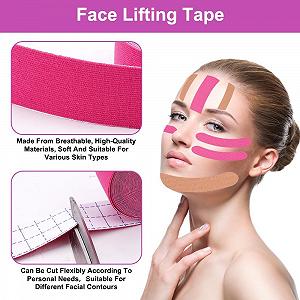 Тейп для лица лифтинговый, 4 шт, 2.5 см x 5 м, 4 цвета, для подтяжки и укрепления кожи synthetic.ua - Фото 1