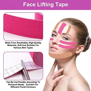 Тейп для лица лифтинговый, 4 шт, 2.5 см x 5 м, 4 цвета, для подтяжки и укрепления кожи synthetic.ua - Фото 1