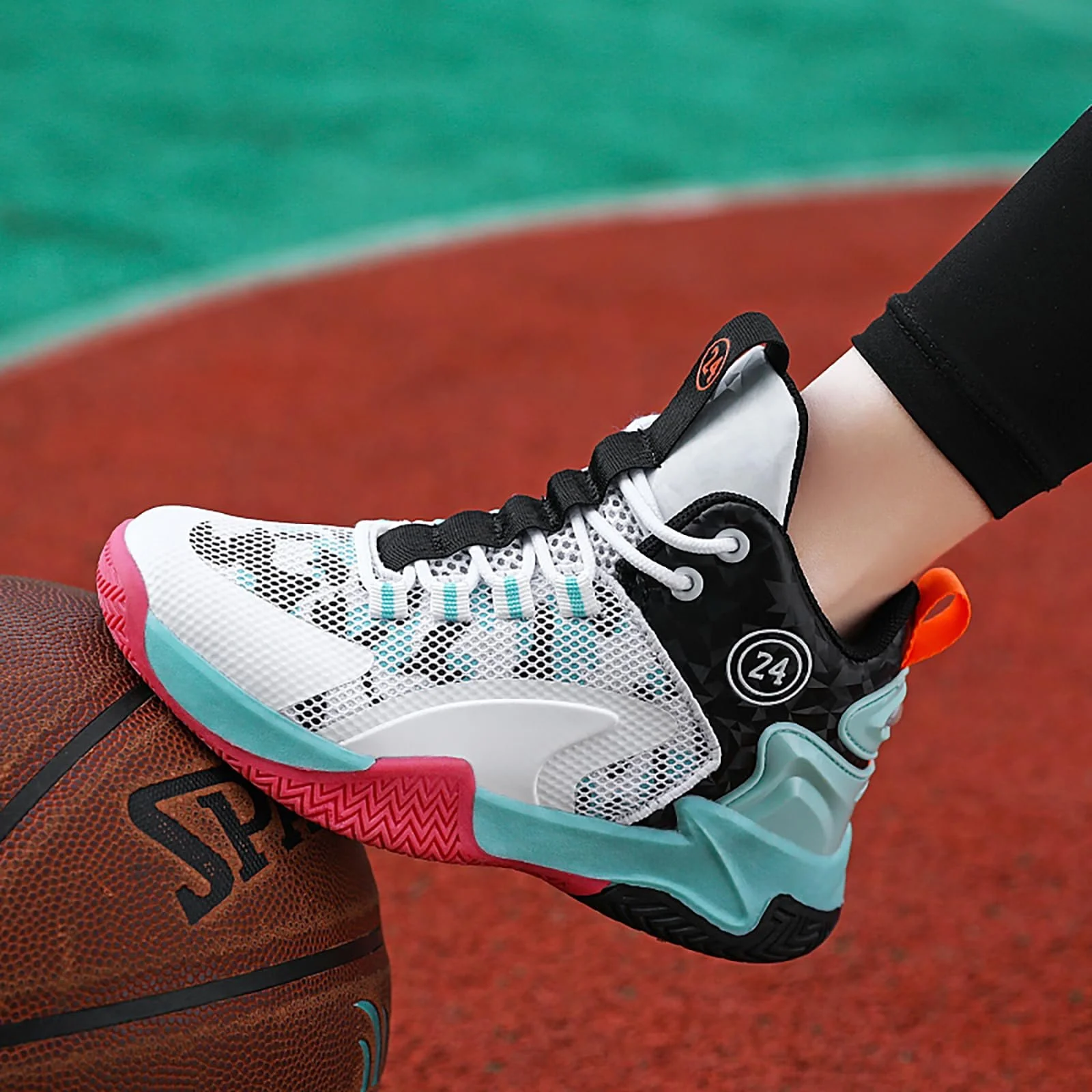 Детские баскетбольные кроссовки для мальчиков и девочек, спортивная обувь, легкие дышащие тренировочные кроссовки с высоким верхом, фото №7