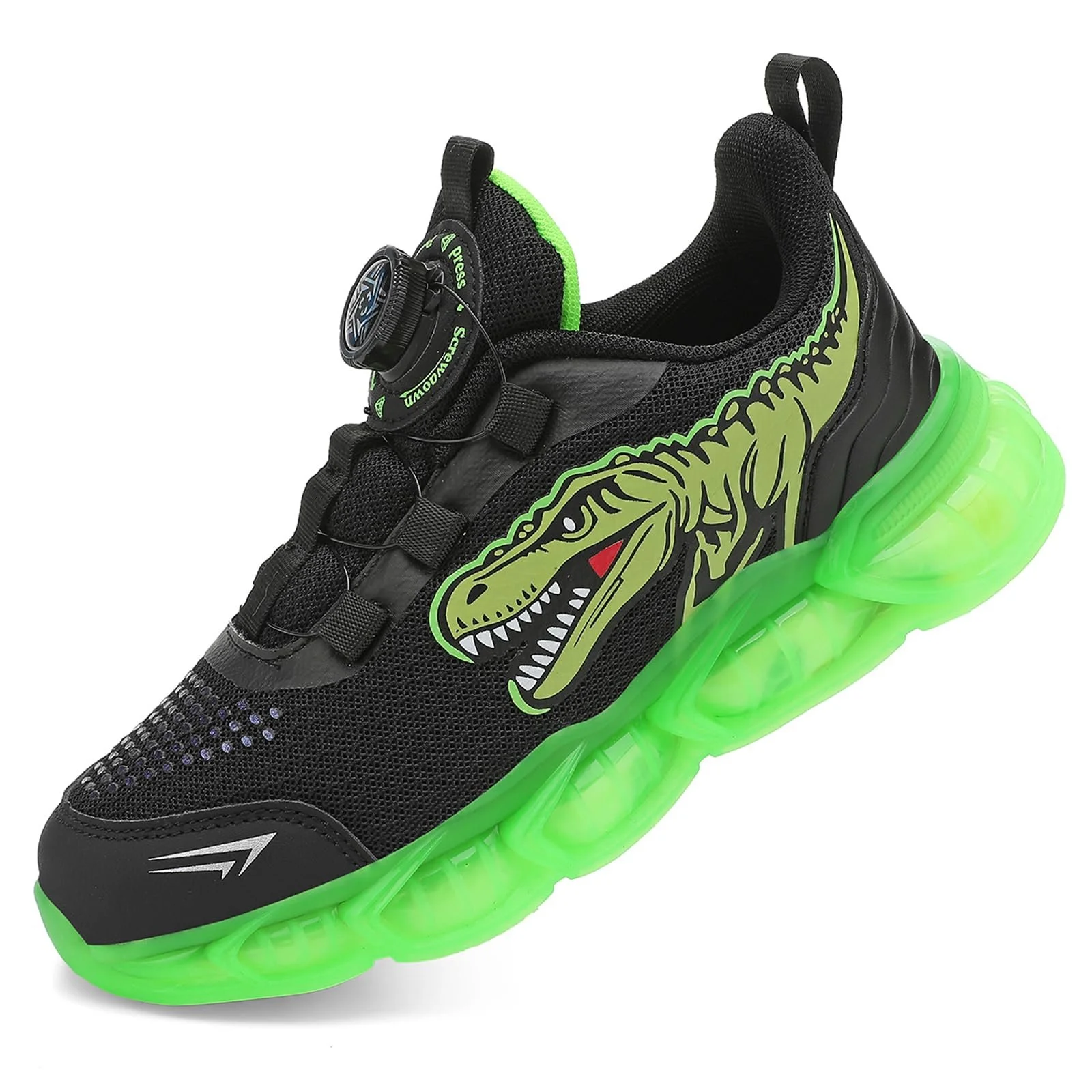 Детские кроссовки Спортивная обувь для мальчиков Кроссовки с динозавром Удобные дышащие легкие кроссовки для бега Тренировочная обувь Размер 28-38, фото №1