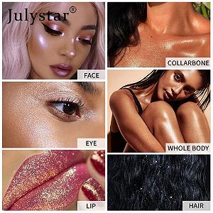 Пудра Julystar для тела с блестками, с высоким блеском, для осветления всего тела, восстанавливающая, натуральная, для стерео-макияжа synthetic.ua - Фото 1