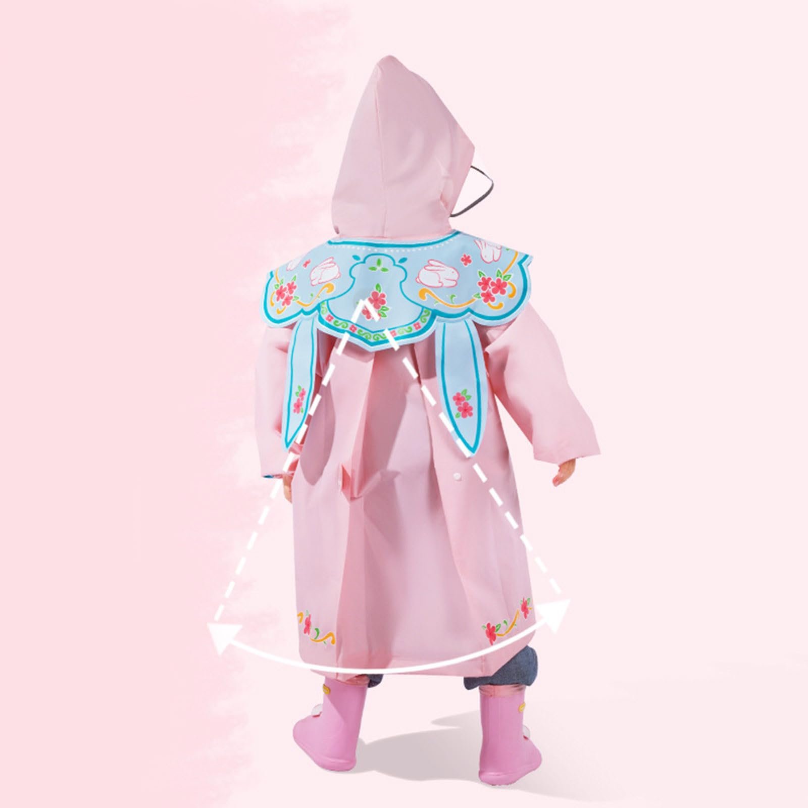 Дощовик Beokeuioe з капюшоном Дитячий Водонепроникний, фото №8