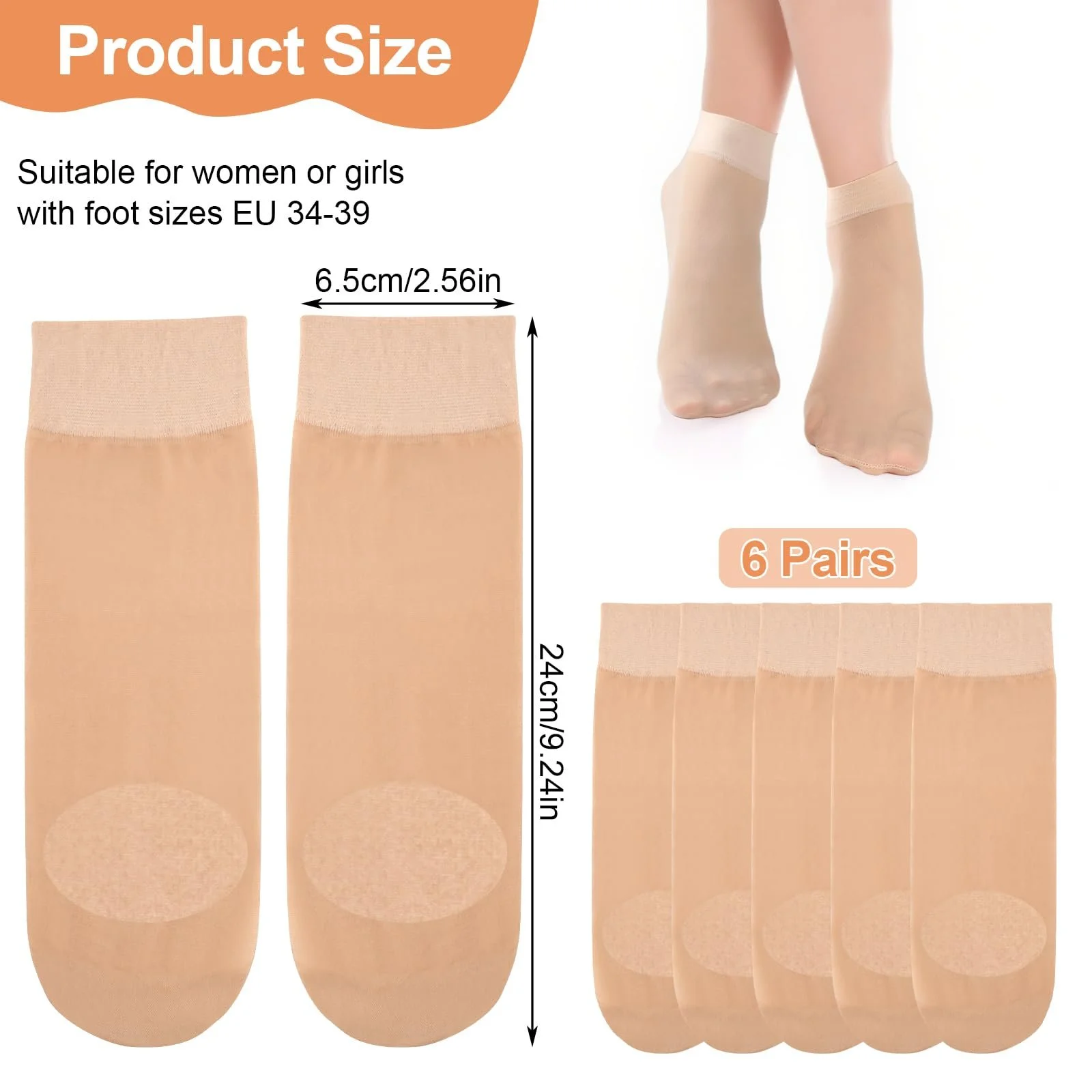 Шкарпетки нейлонові 12 пар, 20 ден, фото №5