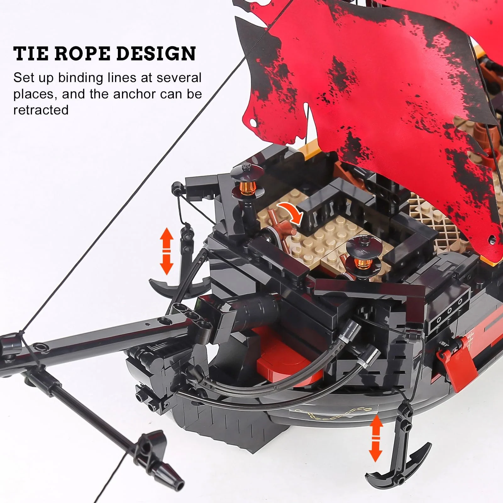 Конструктор Пиратский Корабль Mould King Series 13109 Queen Anna's Revenge 3139 деталей Цвет не указан, фото №3 Конструктор Пиратский Корабль Mould King Series 13109 Queen Anna's Revenge 3139 деталей Цвет не указан, фото №3