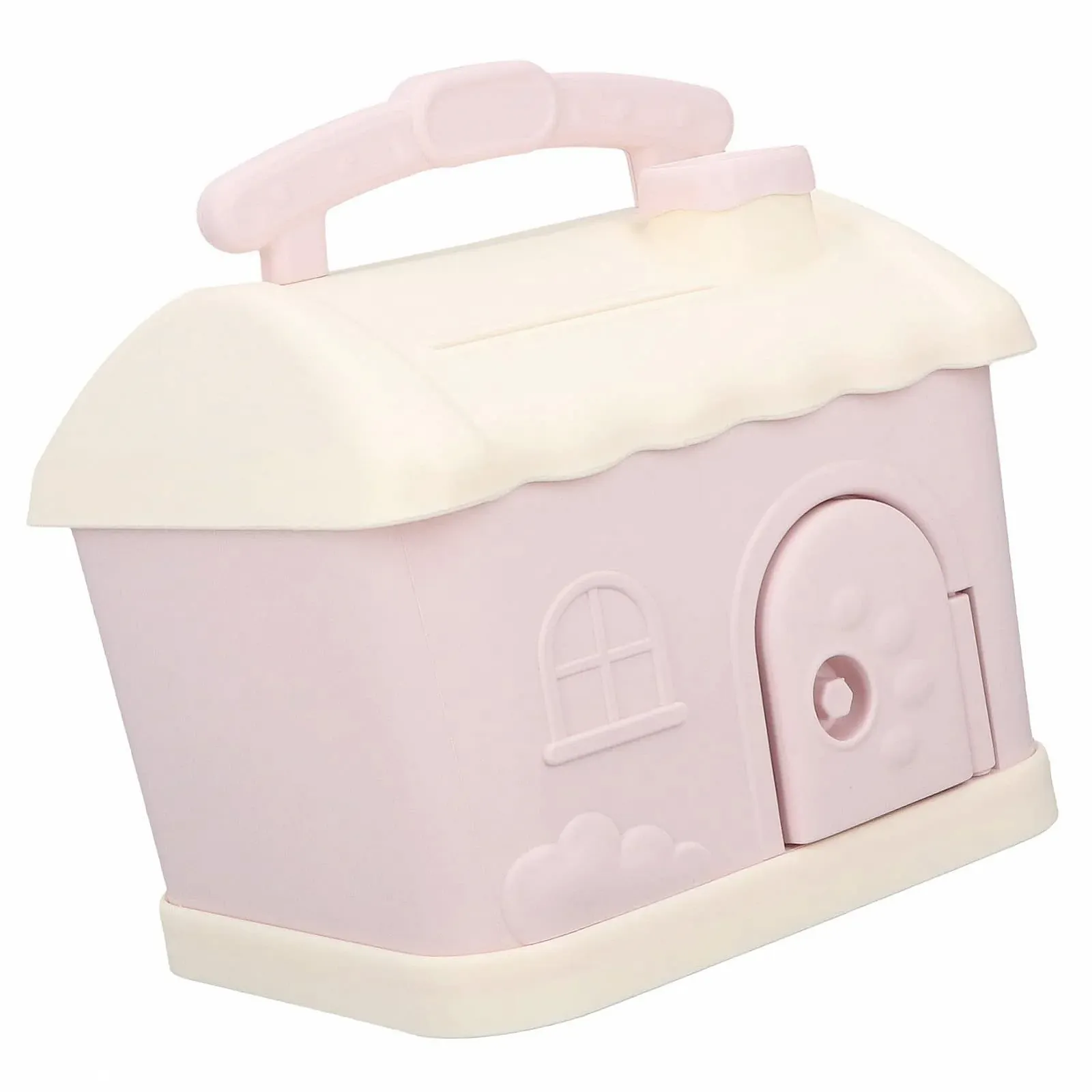 Скарбничка у формі будиночка пластикова Рожева, фото №3