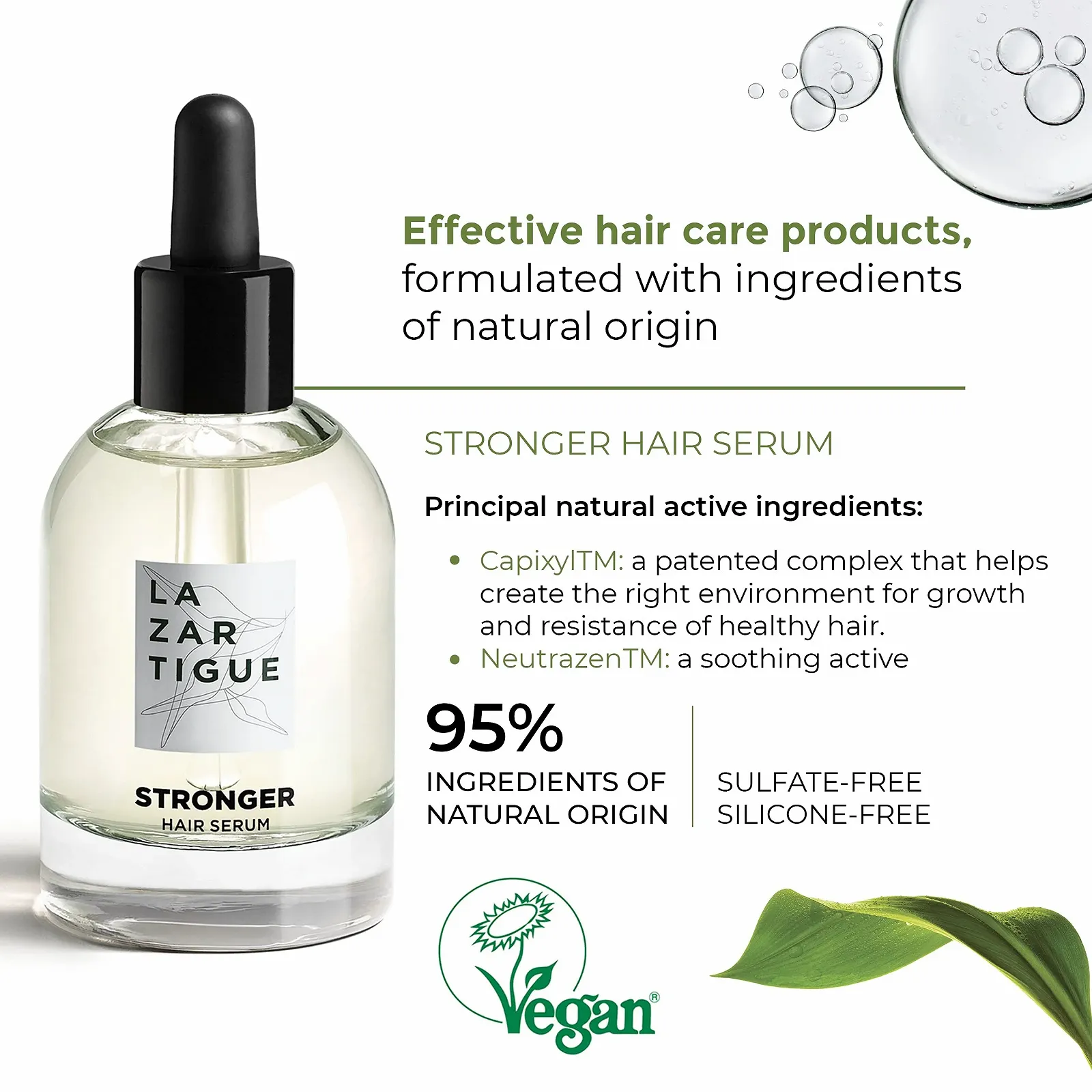 Сироватка Lazartigue Stronger для зміцнення волосся 50 мл, фото №4
