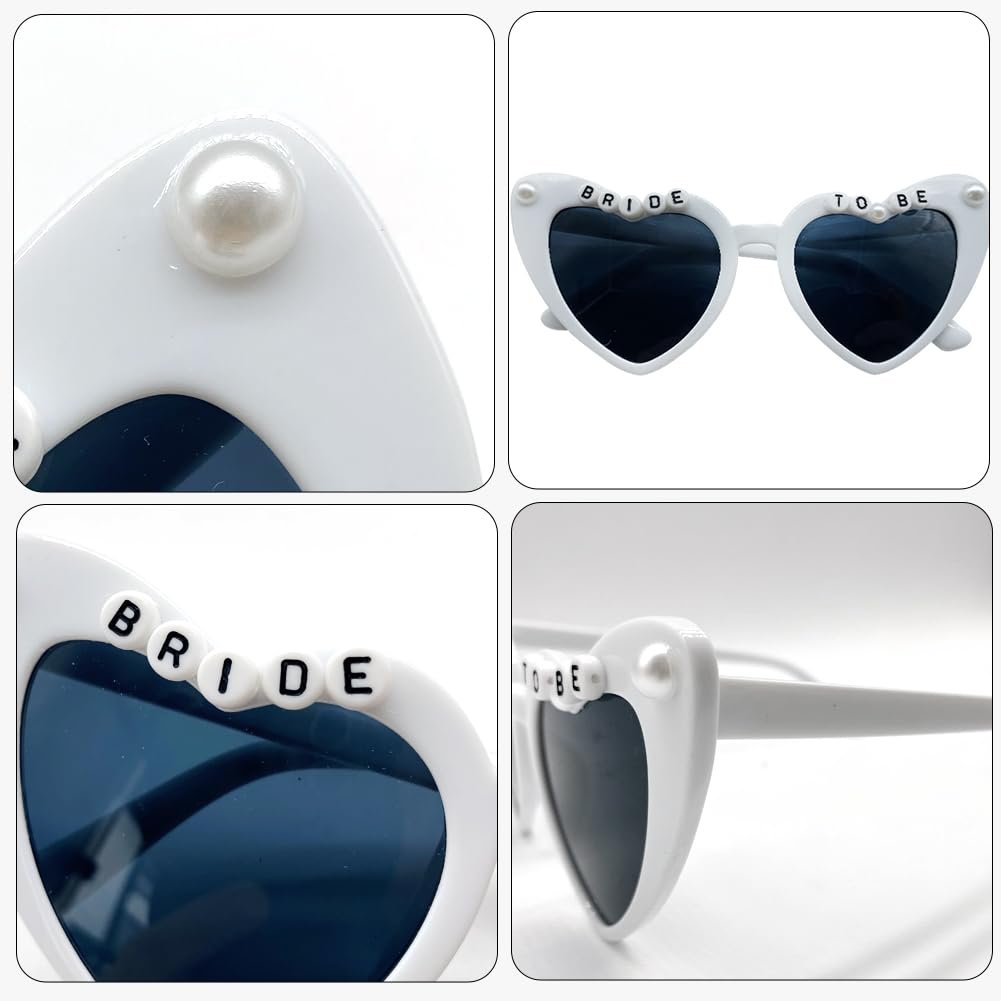 Солнцезащитные очки Сердце Cosysparks Bride to Be, белый, фото №7