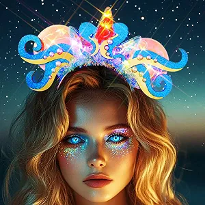 Обруч для волос Luminous Octopus, Блестящий - Фото 1