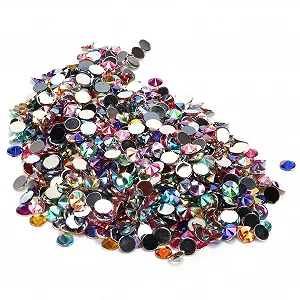 Стрази Плоскі 1000 шт. Кристал Стрази Плоска Задня Діаманти Каміння для одягу для нігтів - Фото 1