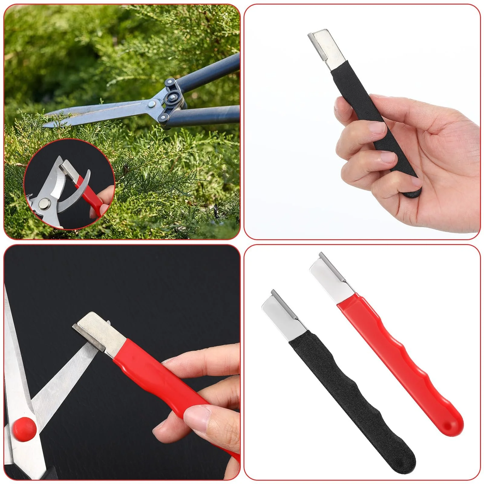 Кишенькове Точило для лез Набір 4 шт. Портативна багатофункціональна для садового інструменту сокир та ножиць, фото №4