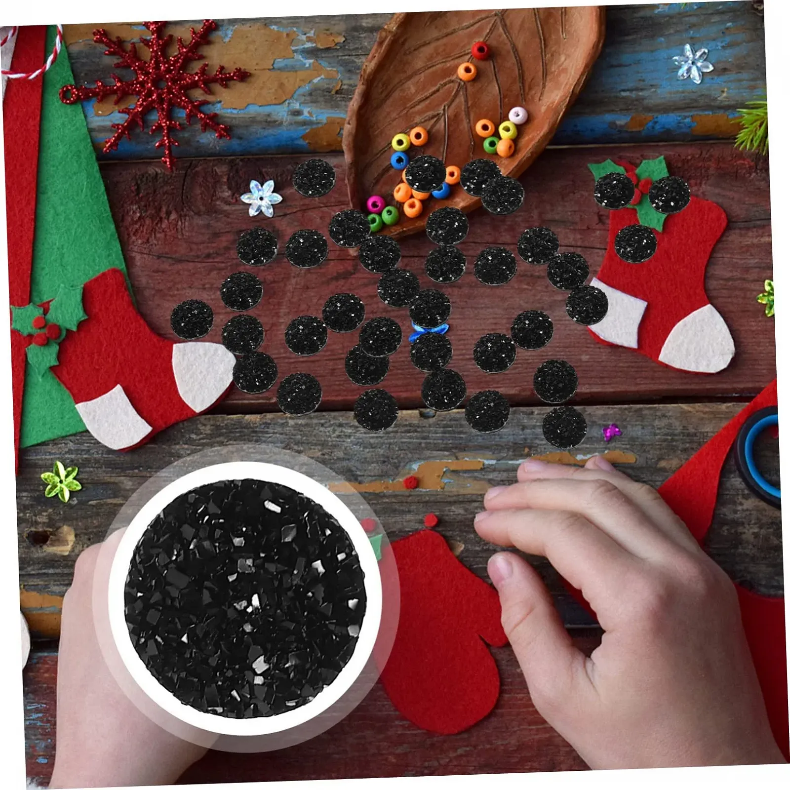 Стрази Плоскі Healvian 400 шт. для прикрас, рукоділля, блискучі кристали для одягу, сумок, листівок та іншого, фото №6