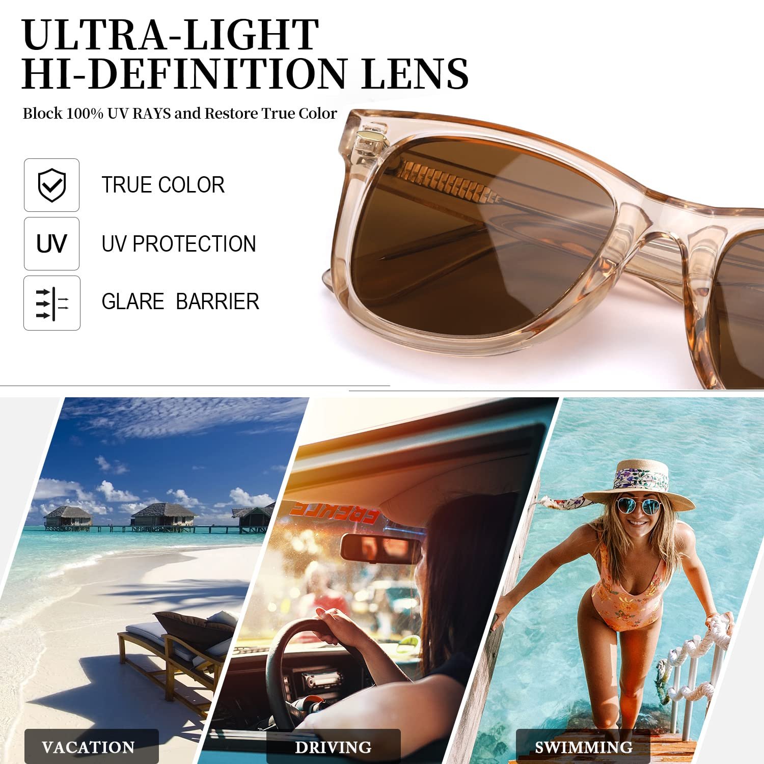 Класичні сонцезахисні окуляри Myiaur для жінок Поляризовані Антиблікові UV400, фото №5