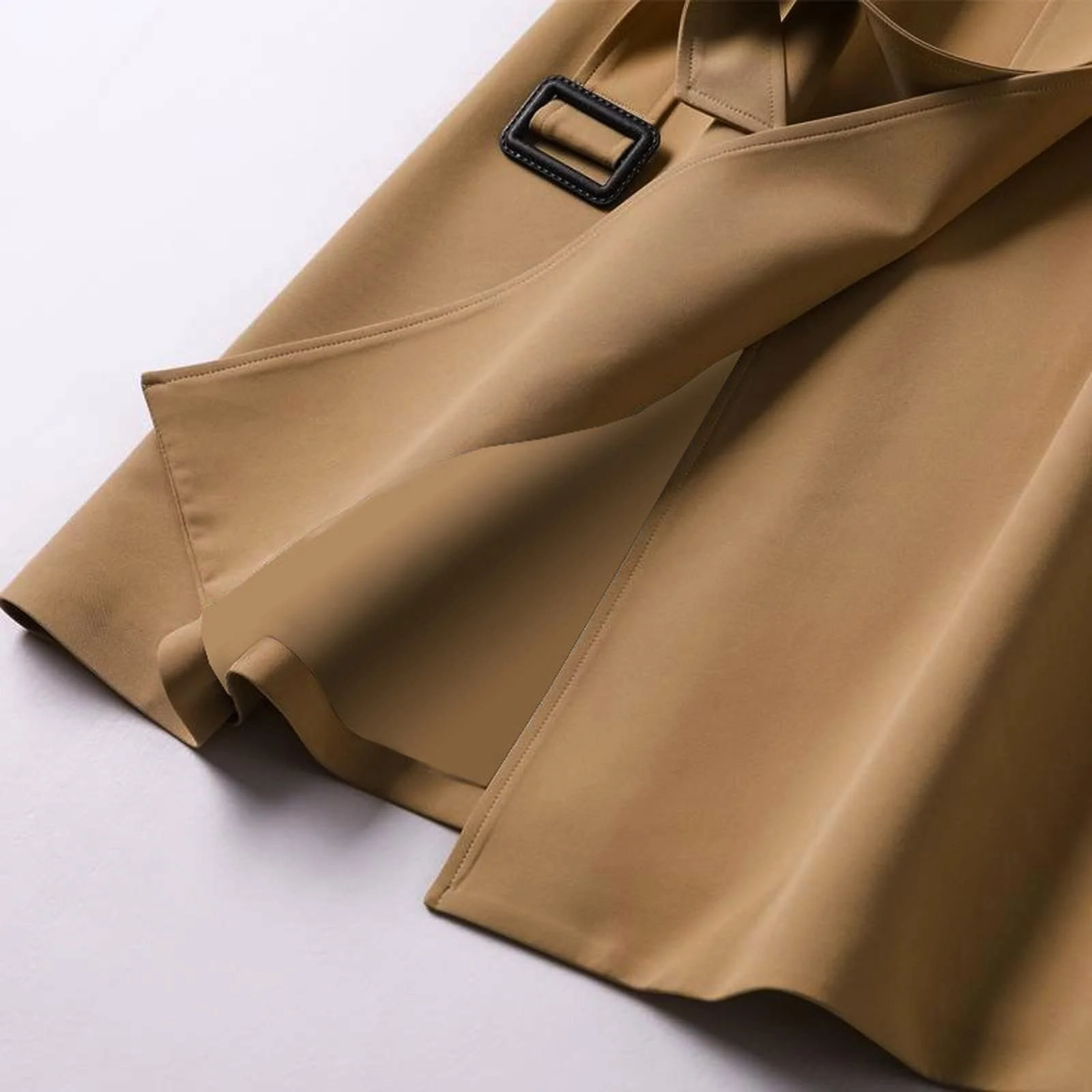 Пальто Btruely A-силуэта, длинное, зимнее, элегантное, с поясом, двубортное, больших размеров, фото №5 Пальто Btruely A-силуэта, длинное, зимнее, элегантное, с поясом, двубортное, больших размеров, фото №5