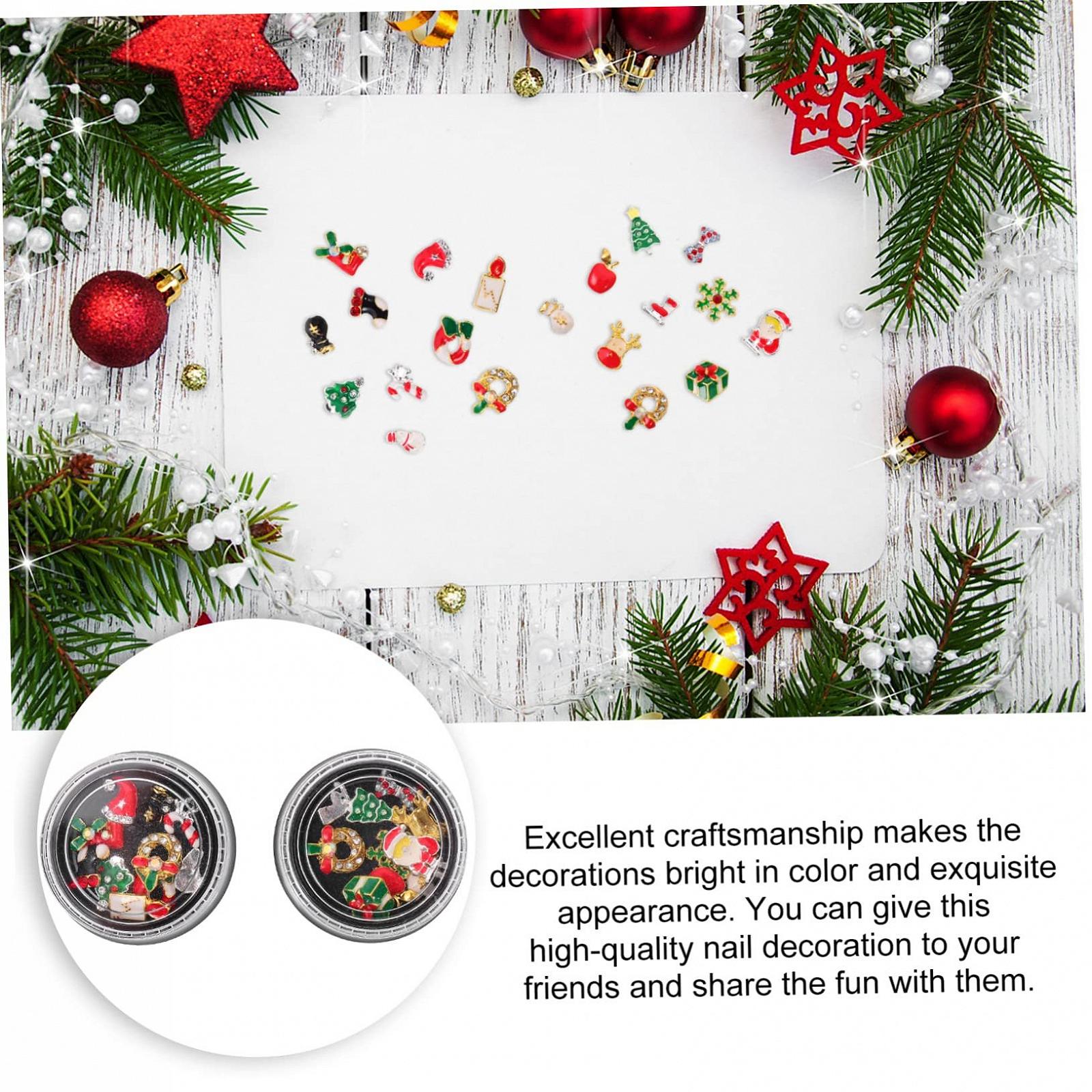 Шармы для ногтей FRCOLOR Рождественские из высококачественного сплава для креативного дизайна ногтей, фото №5