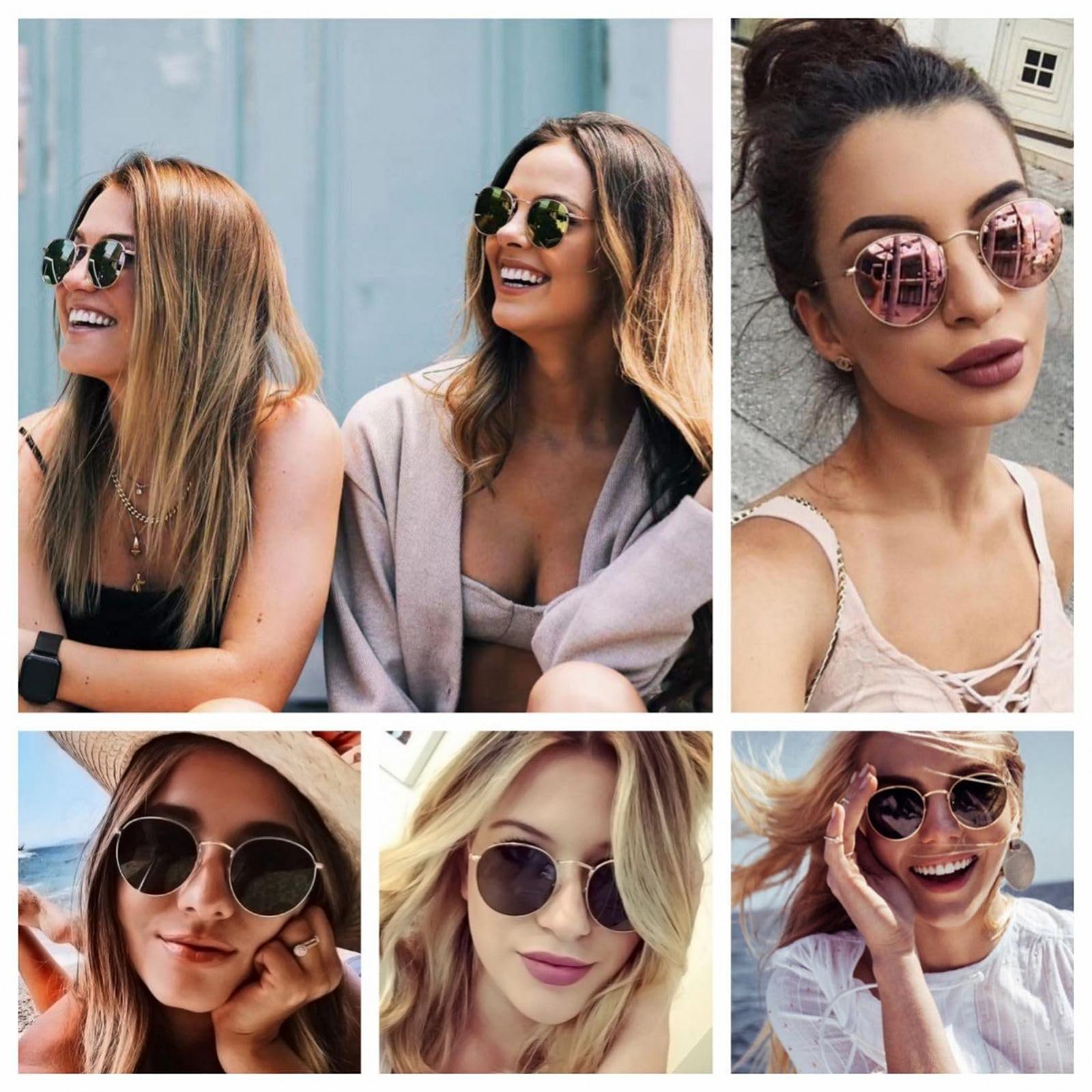 Поляризовані сонцезахисні окуляри Small Round Runhuis для жінок і чоловіків, вінтажні, класичні, фото №4