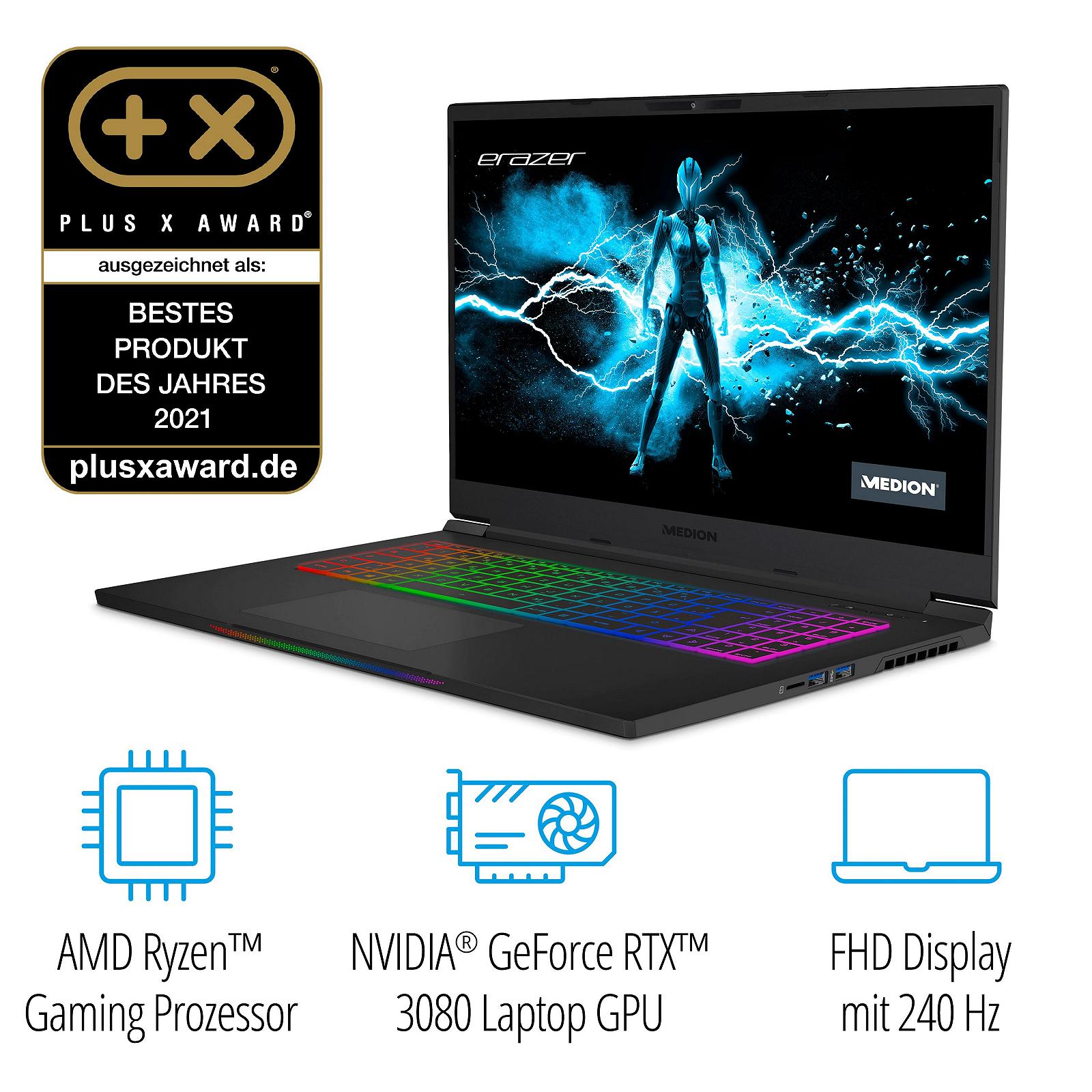 Ігровий ноутбук 17,3" Medion Erazer Beast X25-MD AMD Ryzen 7 5800H RAM 32 ГБ SSD 2 ТБ RTX 3070 165 Гц Win10 2K, фото №2 Ігровий ноутбук 17,3" Medion Erazer Beast X25-MD AMD Ryzen 7 5800H RAM 32 ГБ SSD 2 ТБ RTX 3070 165 Гц Win10 2K, фото №2