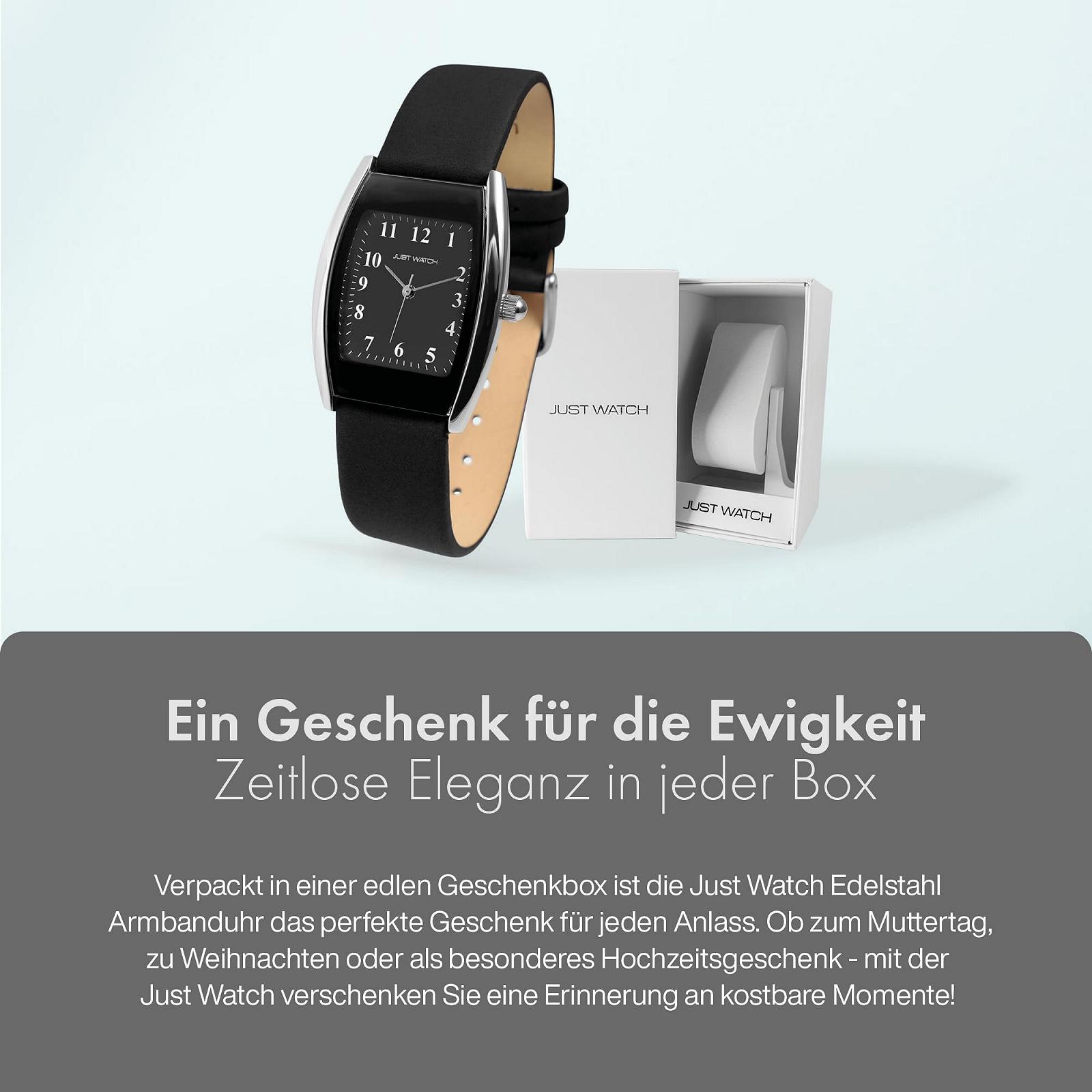 Женские часы Just Watch Ayla Аналоговые Кварцевые JW10092 Черный Серебряный, Ремешок, фото №6