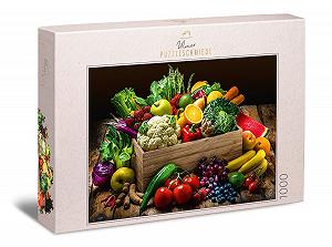 Пазл Ulmer Puzzleschmiede Rich Harvest 1000 элементов Натюрморт Овощи и фрукты Кухня - Фото 1
