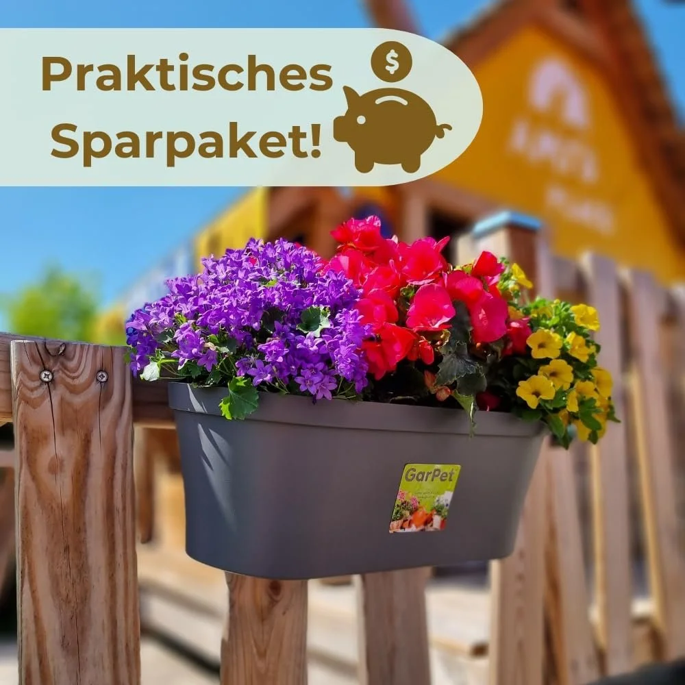 Набір горщиків настінних 2 шт. антрацит, фото №6