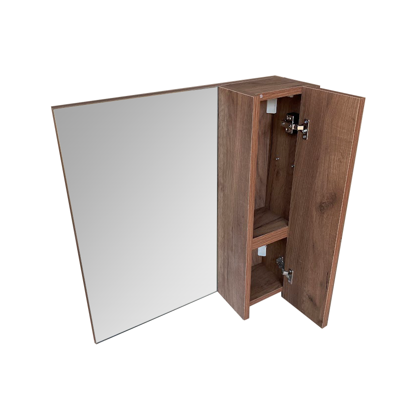 Дзеркало у ванну GT home Лофт 60 см праве табако, фото №2 Дзеркало у ванну GT home Лофт 60 см праве табако, фото №2