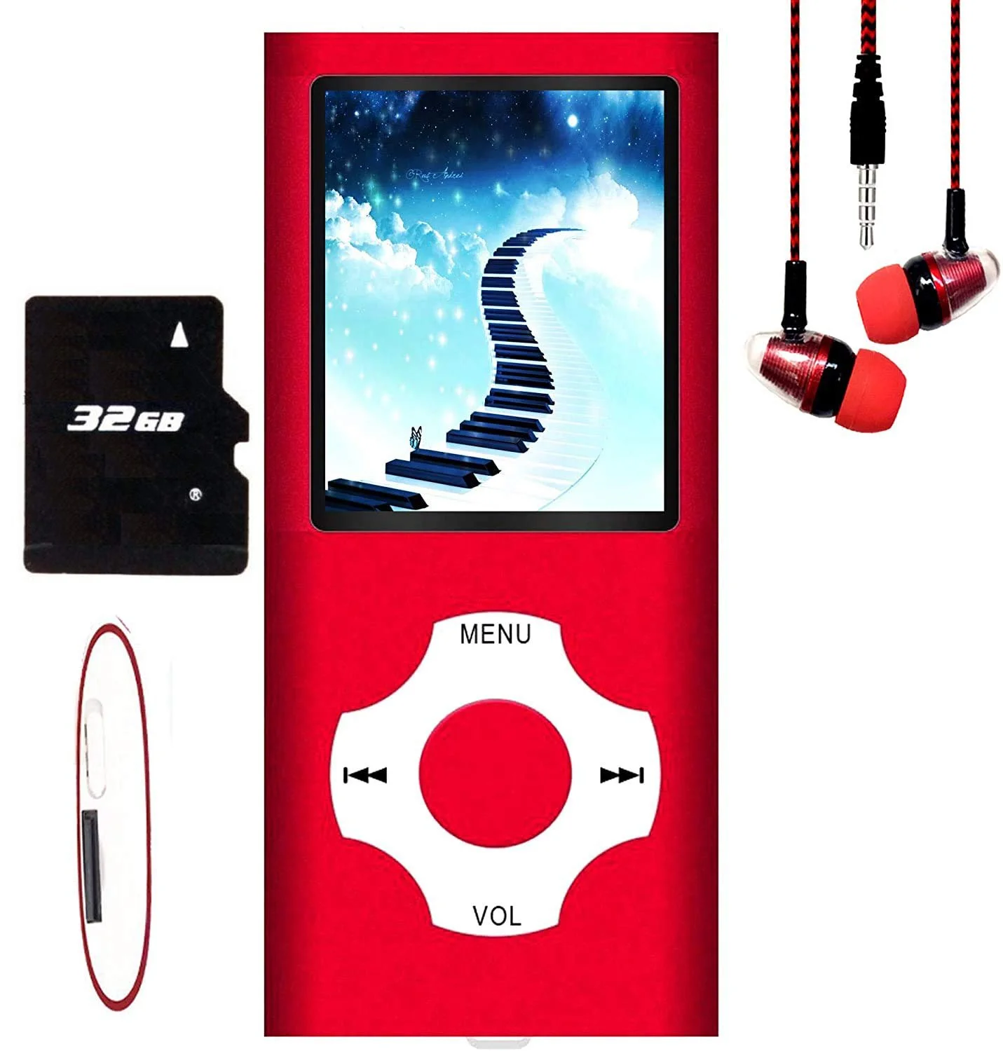 MP3 плеєр Hotechs Slim Design 32GB Червоний, фото №1