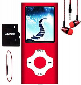 MP3 плеер Hotechs Slim Design 32GB Красный - Фото 1