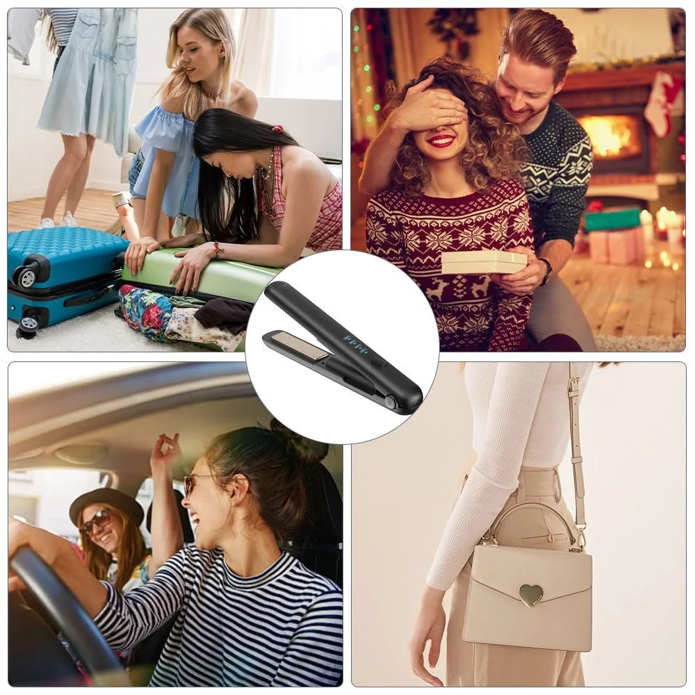 Випрямляч для волосся міні акумуляторний 2-в-1 USB 21.8x3.1cm 240g, фото №7