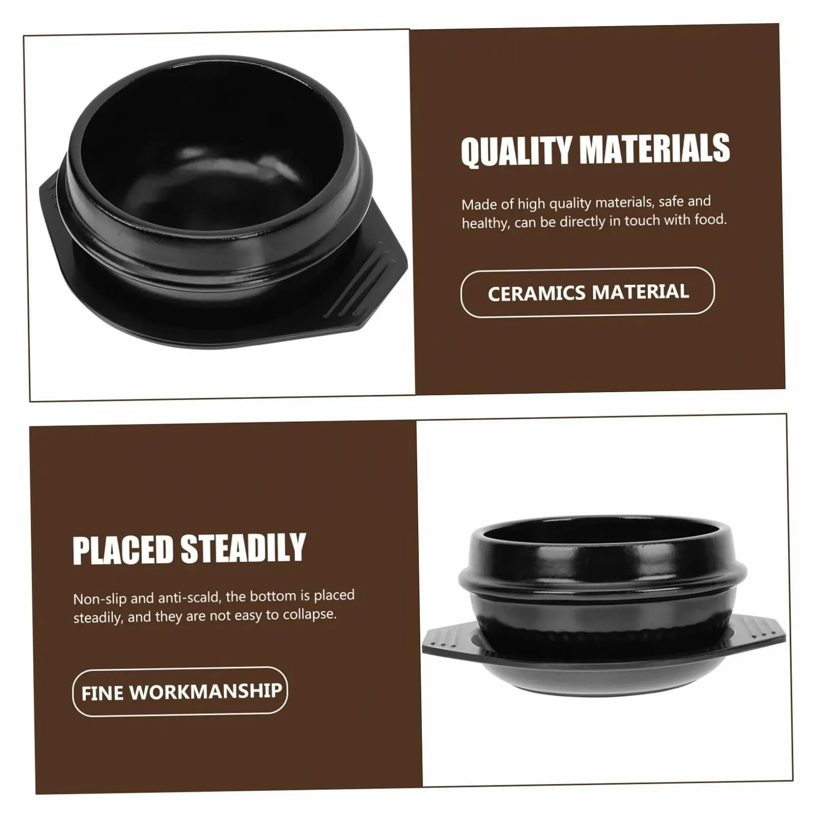 Горшок керамический Garneck с подставкой термостойкий, фото №5