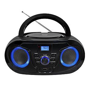 Магнітола CD-програвач Silva Schneider MPC 25.4 USB з FM-радіо, USB для MP3, AUX і роз'ємом для навушників, РК-дисплей, 40 Вт p.m.p.o., живлення від мережі/батареї Чорний - Фото 1