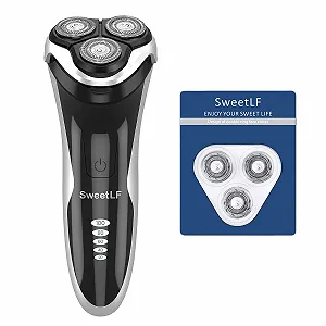 Електробритва SweetLF Wet & Dry 4D з LED-дисплеєм IPX7 водонепроникна з тримером та 3 лезами - Фото 1