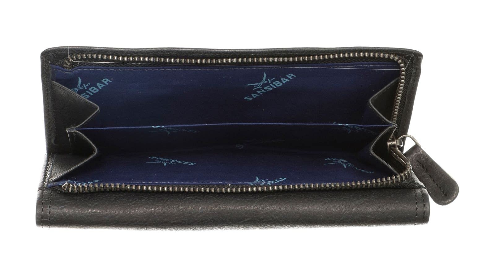 Гаманець жіночий шкіряний Sansibar Vintage Black 019712, чорний, фото №4