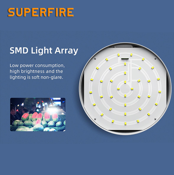 Фонарь для кемпинга аккумуляторный T25 SuperFire 400 Lumen IP42, фото №8 Фонарь для кемпинга аккумуляторный T25 SuperFire 400 Lumen IP42, фото №8
