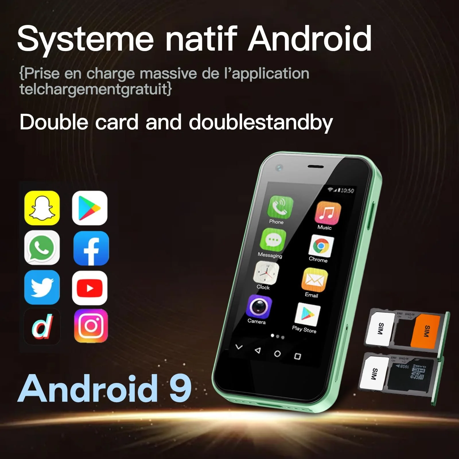 Смартфон YOHOPE Mini 3G 2/16 GB Зелений, фото №4