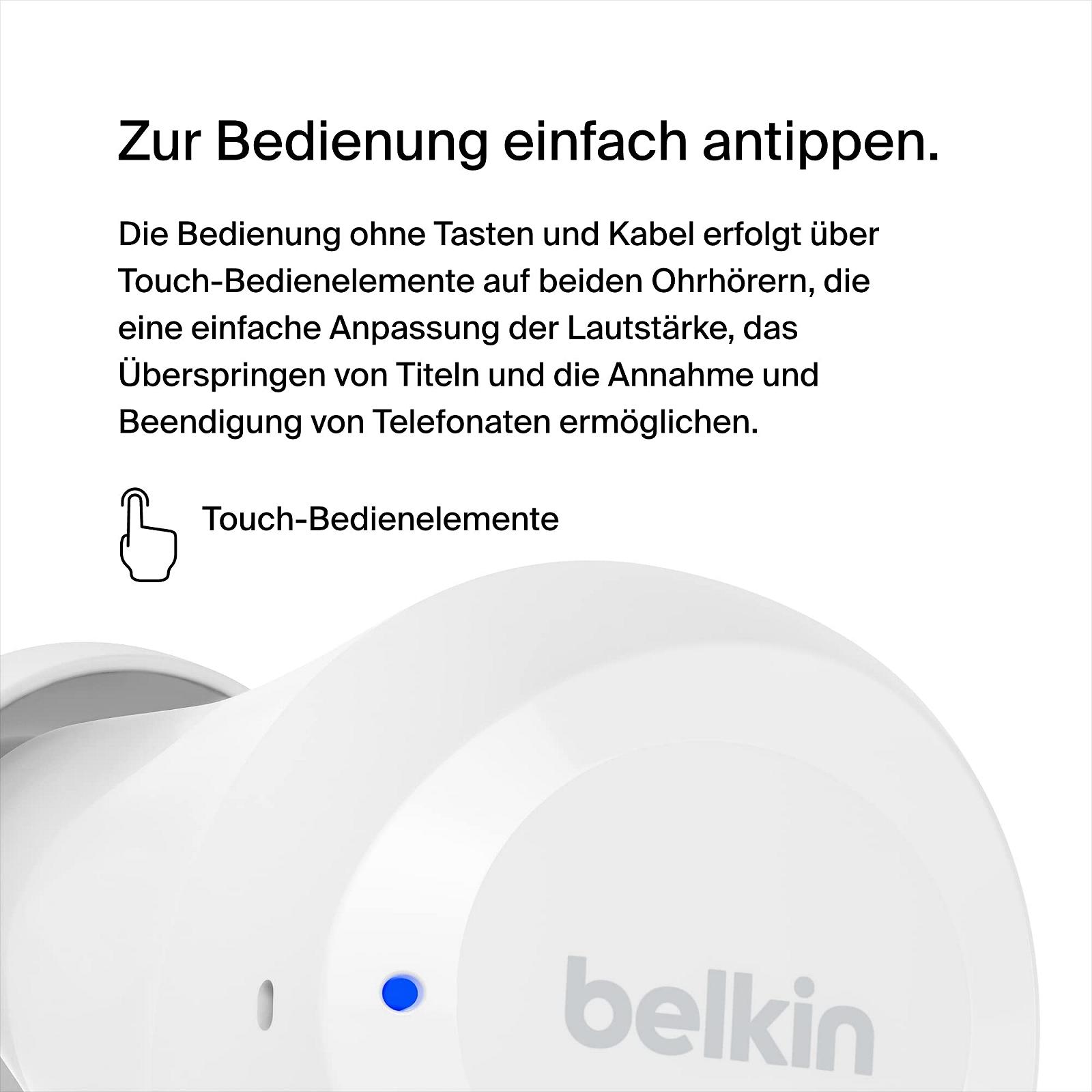 Навушники Belkin SoundForm Bolt True Wireless Внутрішньоканальні Бездротові З мікрофоном До 28 годин Автономна робота Чорний, фото №6