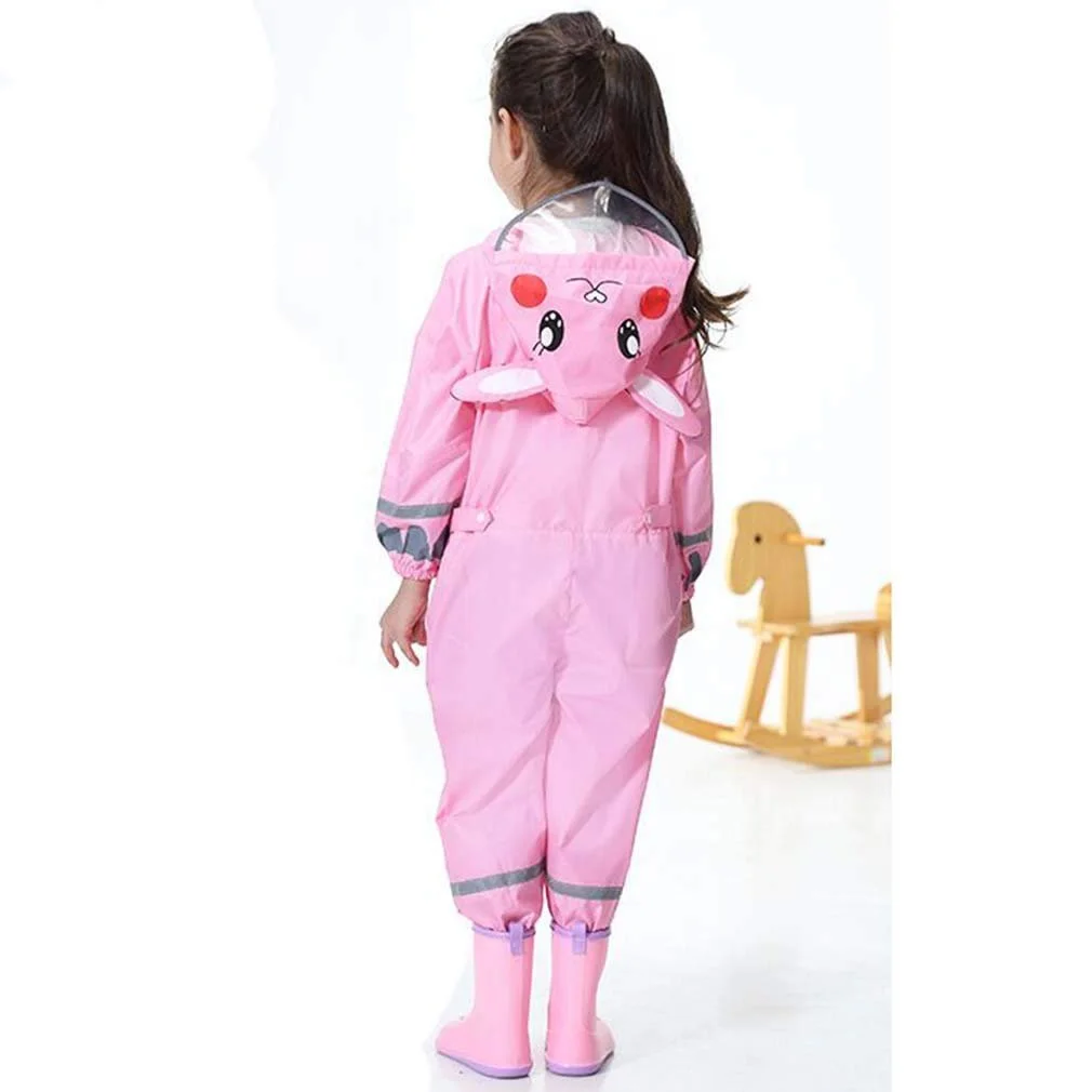 Дитячий дощовий комбінезон mama stadt для хлопчиків і дівчаток, світловідбиваючий дощовик, фото №3