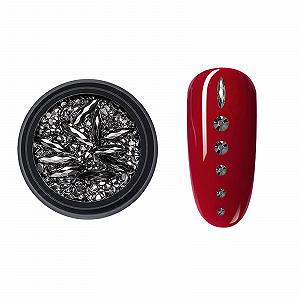 Стрази для нігтів Плоскі з крижаним покриттям Срібний - Фото 1