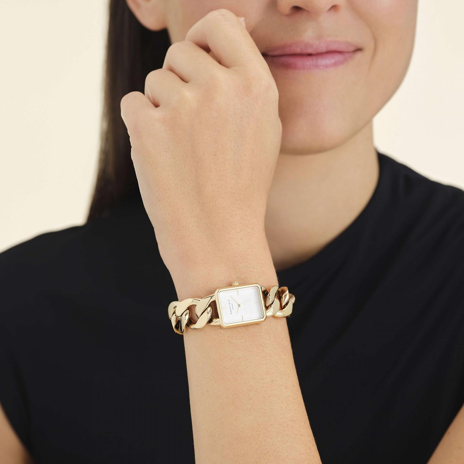 Часы Rosefield Octagon XS Studio Серебристый Циферблат Белый, корпус серебристый 19.5 x 24 мм, SWSSS-O56, фото №4 Часы Rosefield Octagon XS Studio Серебристый Циферблат Белый, корпус серебристый 19.5 x 24 мм, SWSSS-O56, фото №4