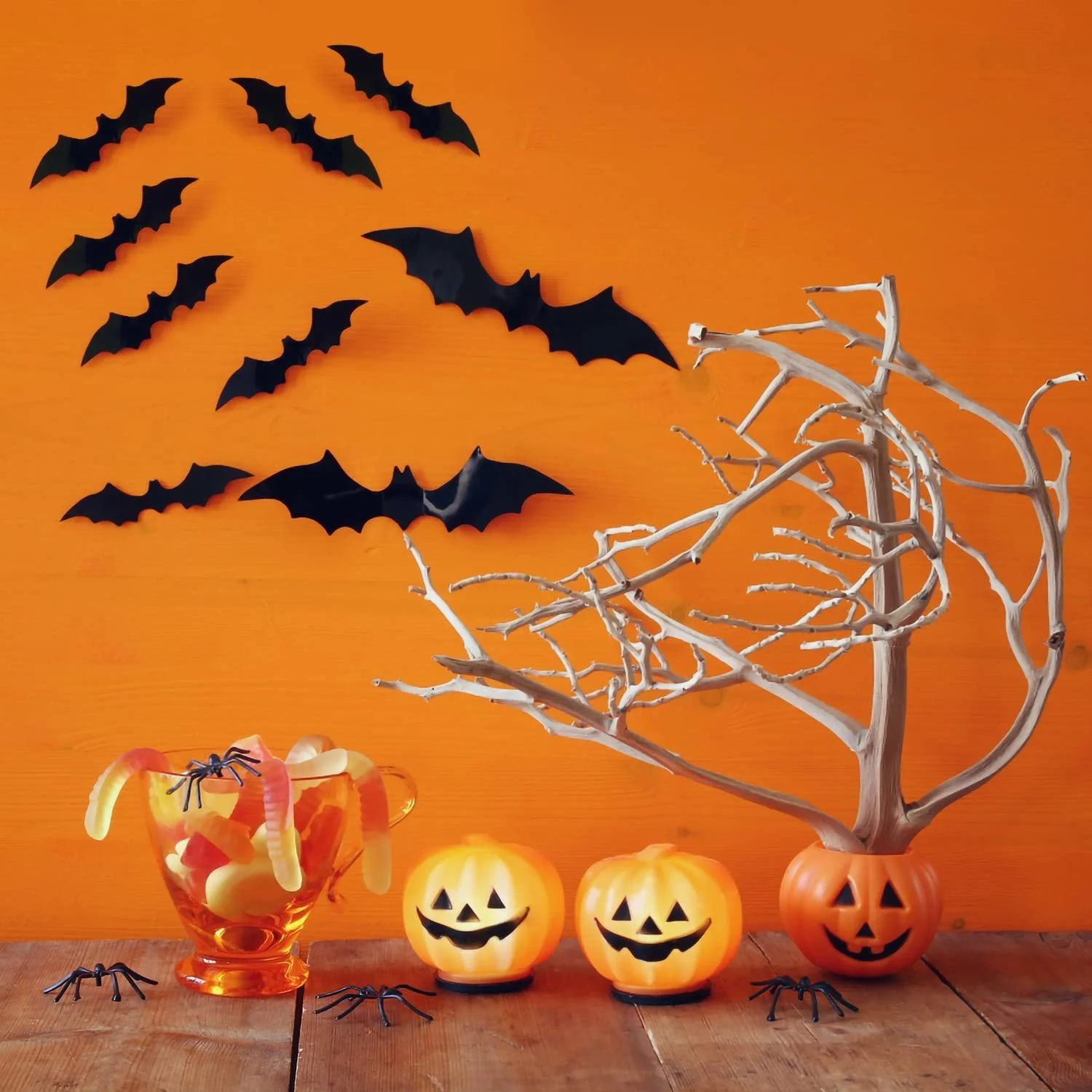 Наклейки на стіну SAVITA Halloween 3D Bat 56 шт. Чорний, фото №4