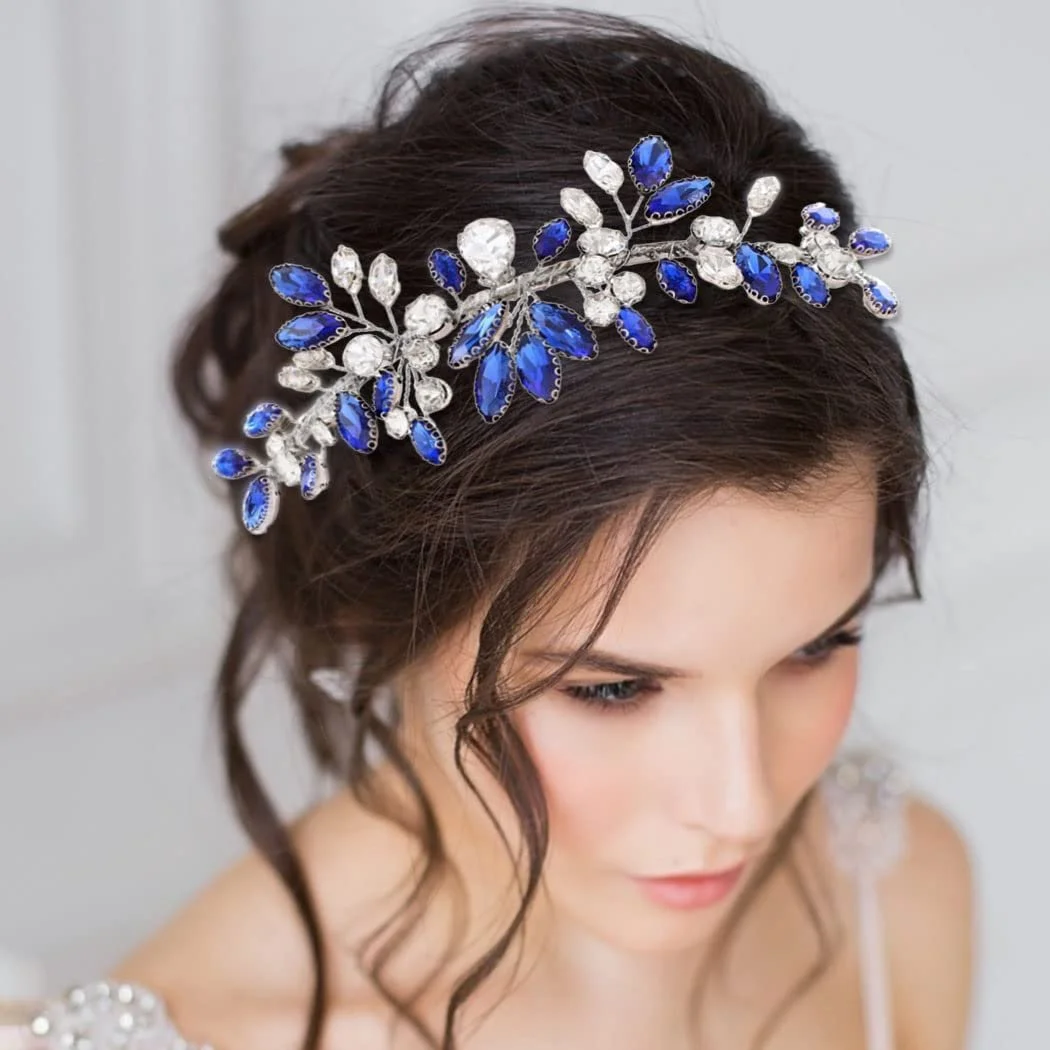 Обруч IYOU Весільний Блакитний Блискучий, фото №6