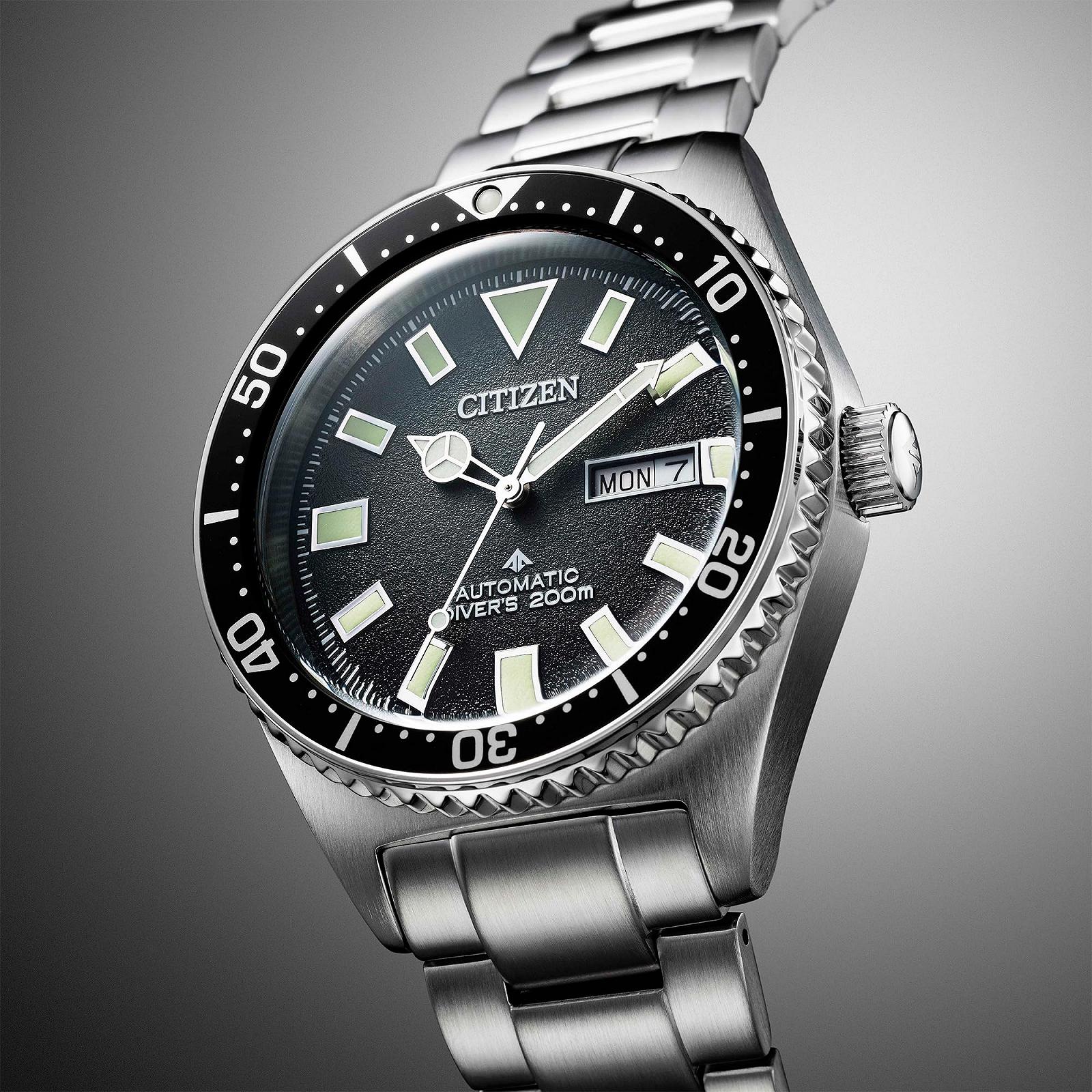 Годинник Citizen Analogue Automatic NY0120-52E для чоловіків з нержавіючої сталі, срібний, спортивний, фото №5