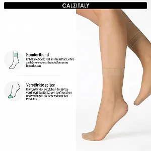 Шкарпетки CALZITALY з тонкої лайкри 6 пар Чорний Колір шкіри One Size synthetic.ua - Фото 1