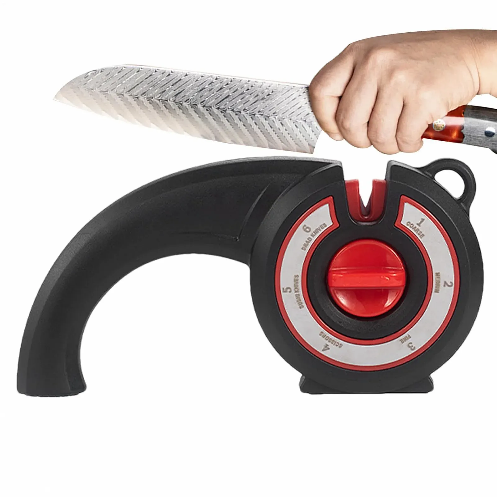 Точило для ножів з регулюванням кута заточування ручна кухонна, фото №6