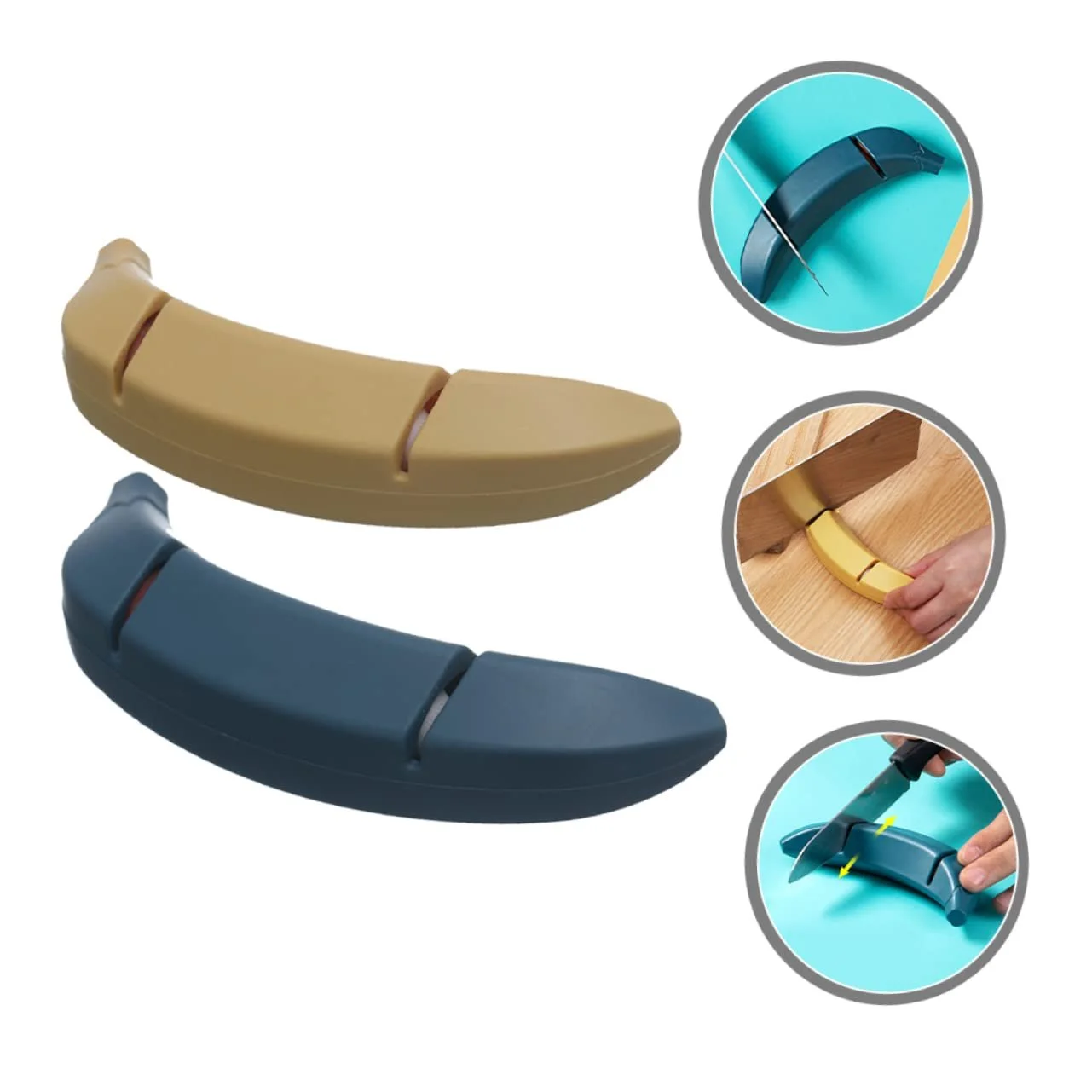 Набір для заточування ножів та ножиць 2 шт. Бананоподібна форма, фото №4