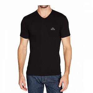 Футболка Kappa Mezza Manica Scollo V XL Черный - Фото 1