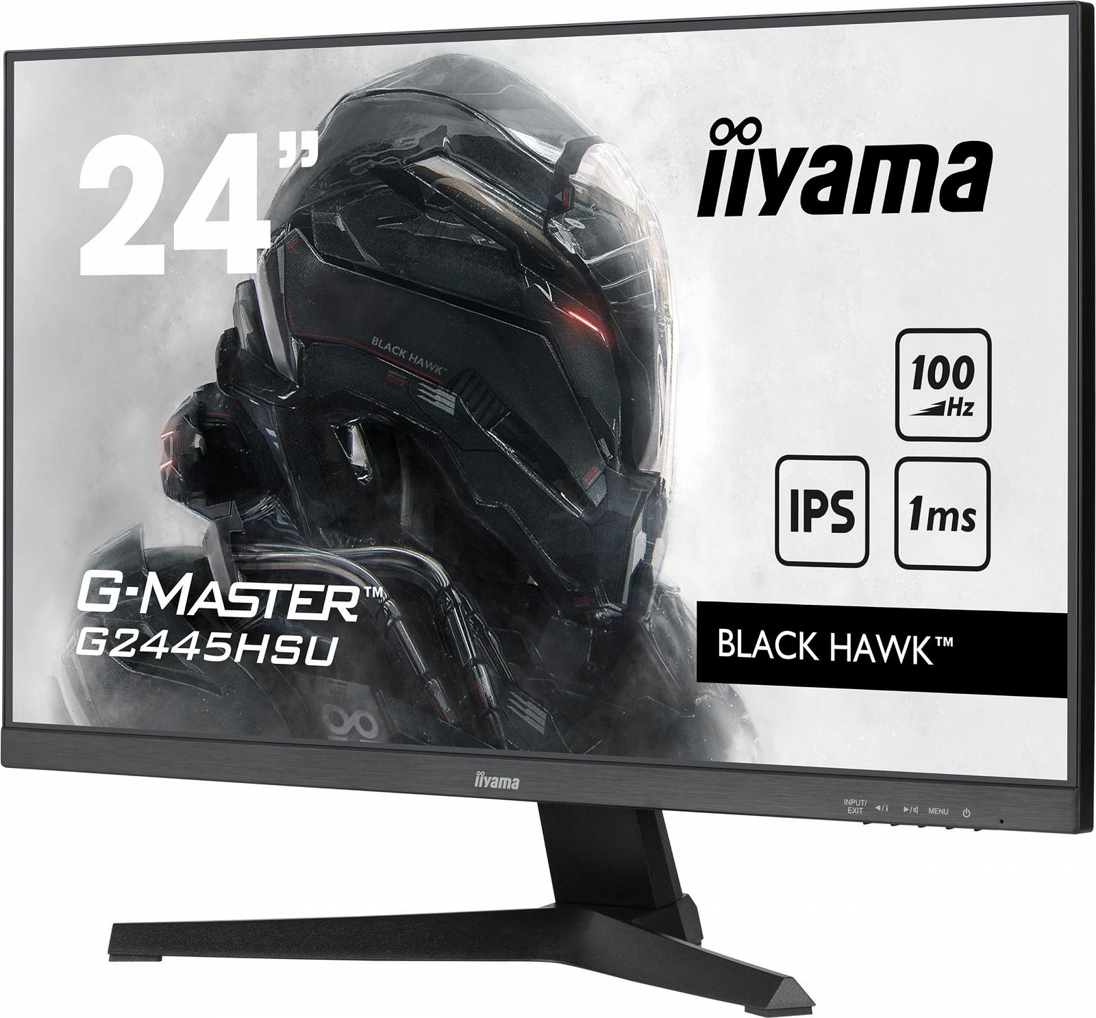 Монитор iiyama G-Master Black Hawk G2445HSU-B1 60,5 см 24 дюйма IPS LED Gaming Full HD HDMI DP USB 2.0 1мс FreeSync Черный, фото №4