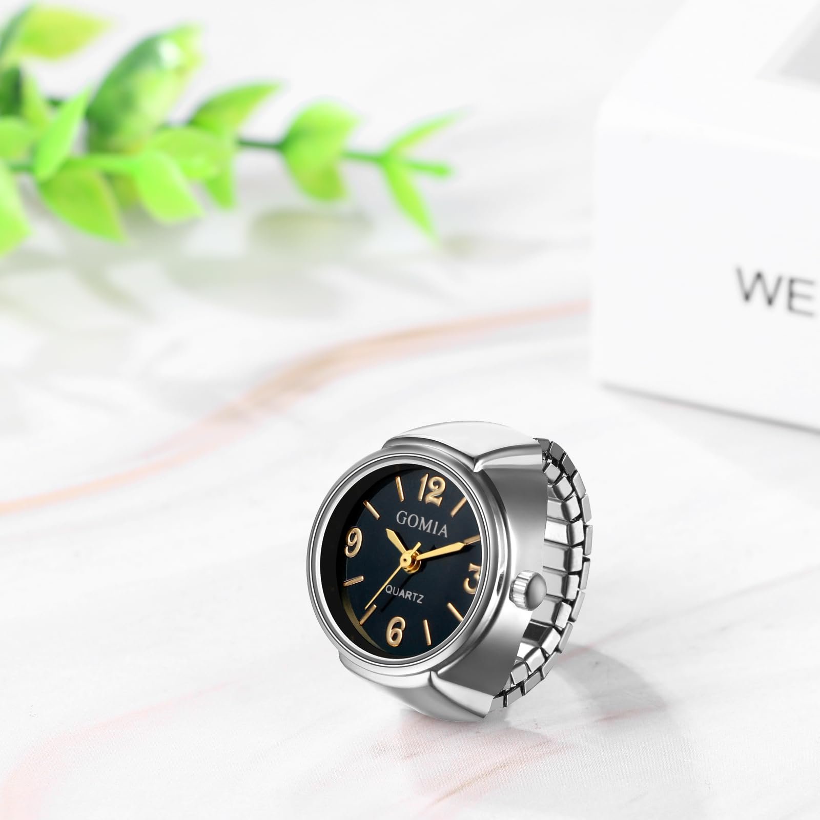 Кільце-годинник Жіночий Ювелірний еластичний срібний, фото №6