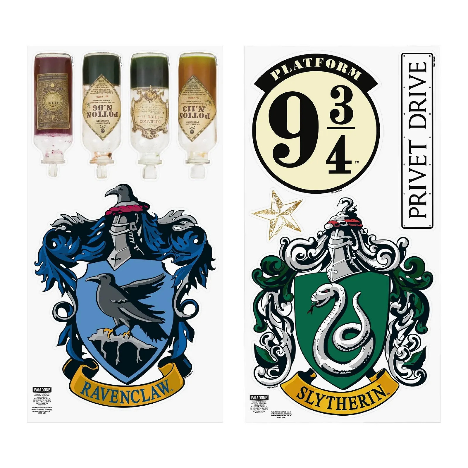 Наклейки на стіну Paladone Harry Potter 20 штук знімні водонепроникні, фото №6