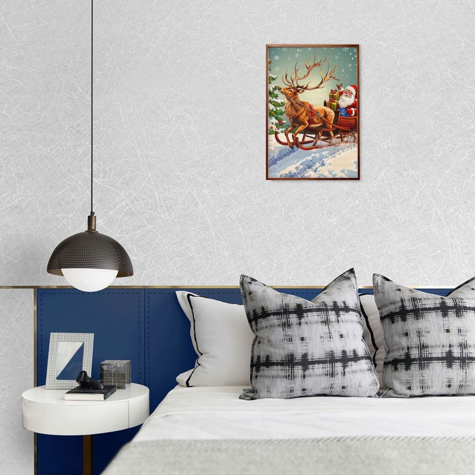 Деревянный пазл Веселого Рождества 300 деталей с коробкой для хранения, фото №7